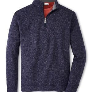 Peter Millar Mens Large Crown Fleece 1/4 Zip Sweater